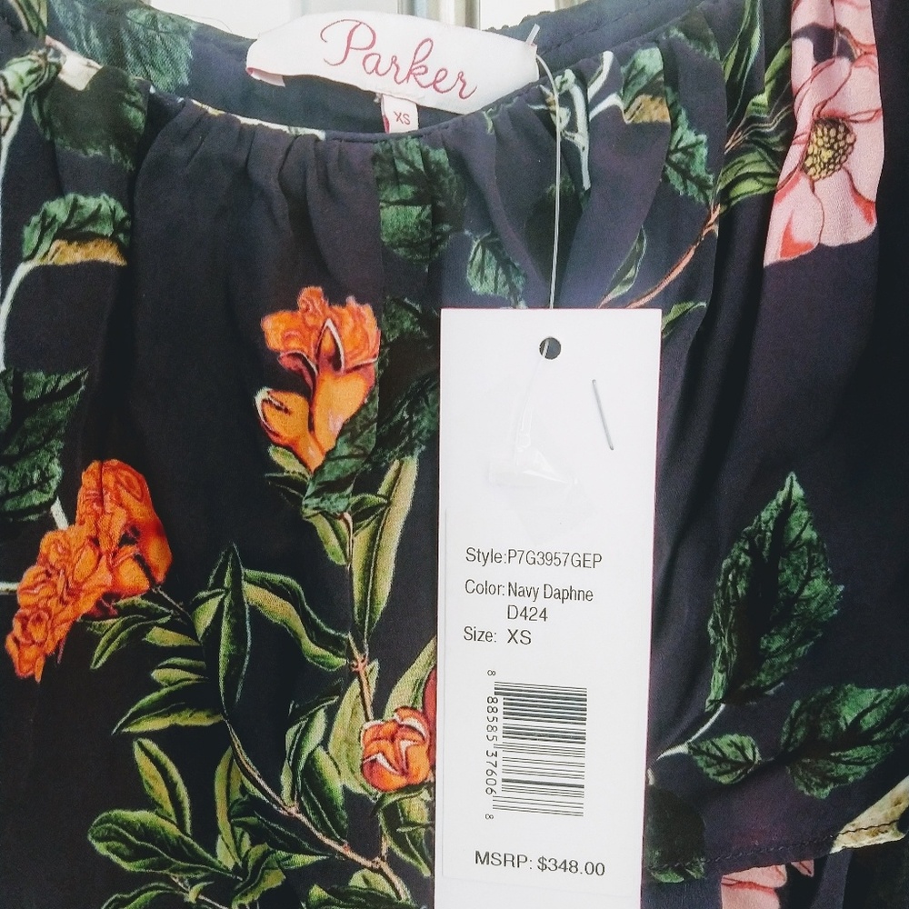 PARKER Clarisse floral ruffle one shoulder dress - Picture 5 of 5